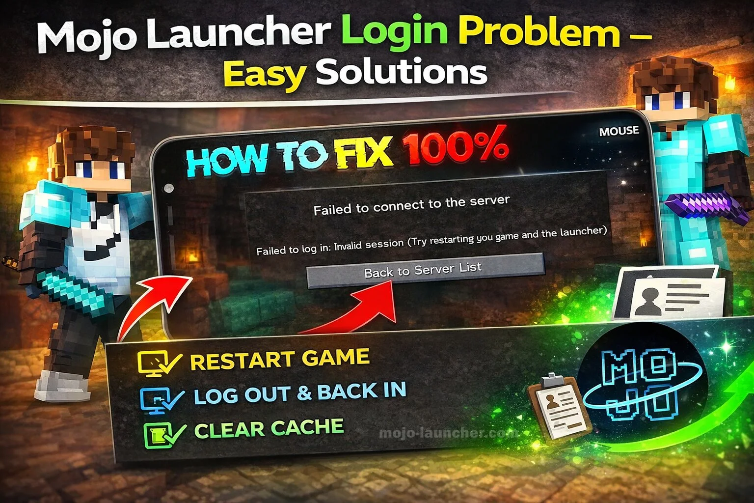 Mojo Launcher Login Problem